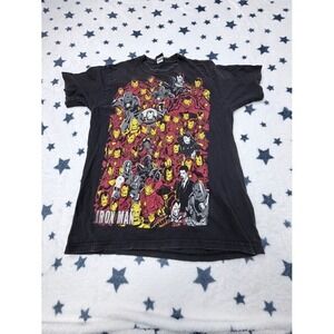 Marvel Iron Man T Shirt Mens M Black Graphic Avengers Superhero Tee